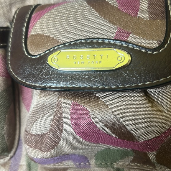 Rosetti New York Khaki Multi Signature Charlene Hobo Handbag - Picture 7 of 7